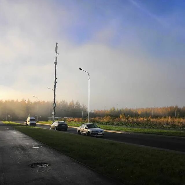 Туман видима. Точка Придорожная.