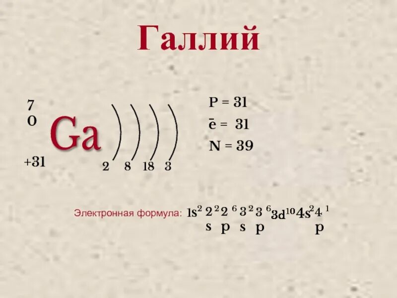 Галий формула