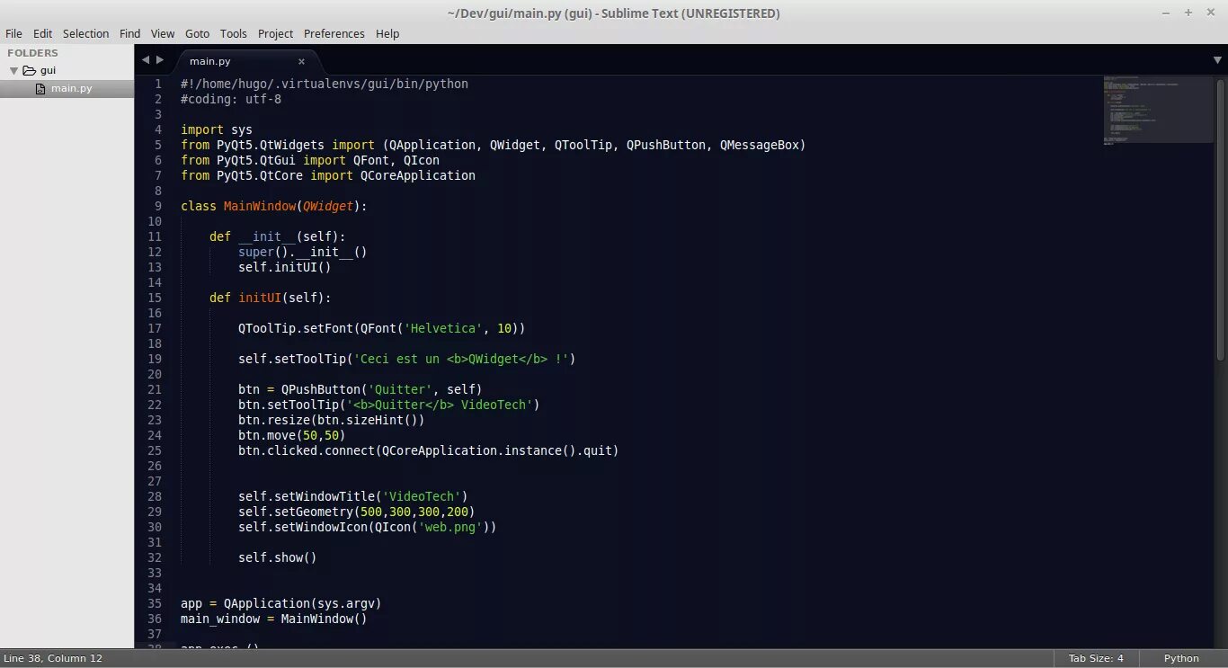 Python 3 import file. Pyqt5 QPUSHBUTTON. Sublime text 4 Python. Komodo ide. SETGEOMETRY pyqt5.