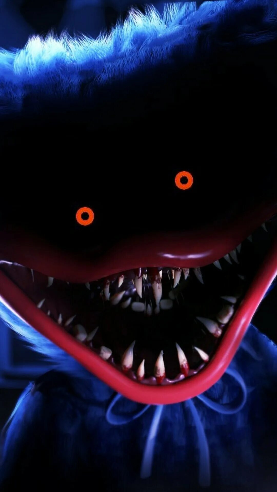 Включи хаги страшный. Зуб на аватарку. Игрушка синяя с зубами страшная.