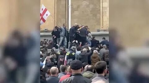 Драка в грузинском парламенте