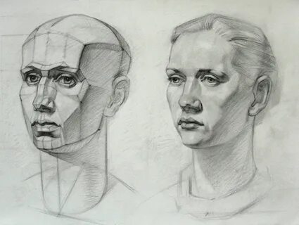 Нарисовать человека в 3 4
