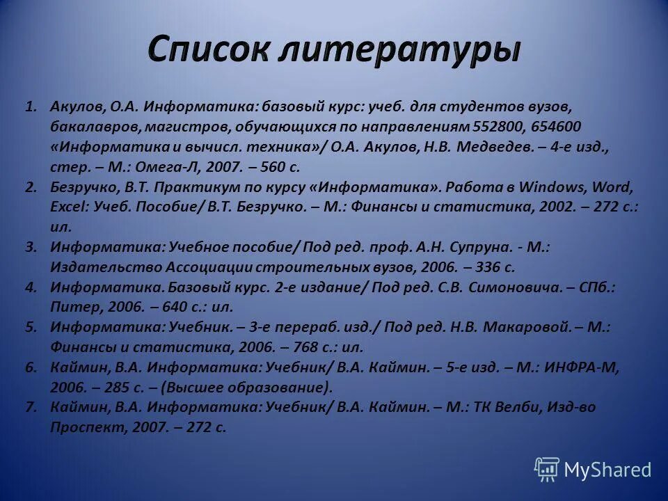 Список тем по направлению. Список тем по направлению