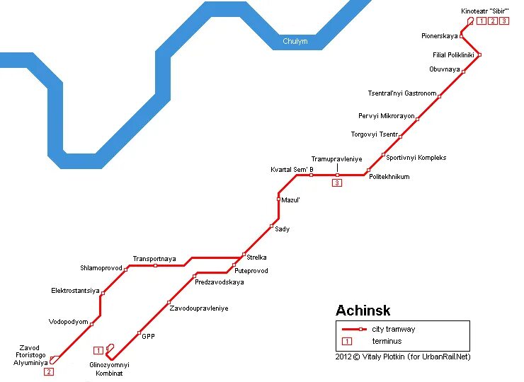 Карта автобусов ачинск