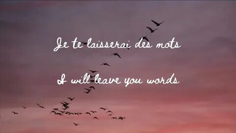 Je te laisserai des текст