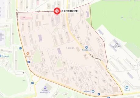 Карта 5 микрорайон