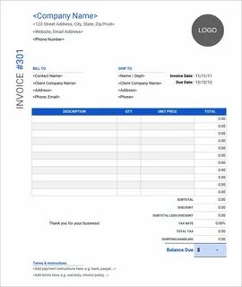 Bill invoice