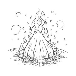 Roaring Campfire Stock Illustration. Illustration Of Flame - 23094012 AAD