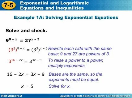 Examples solving