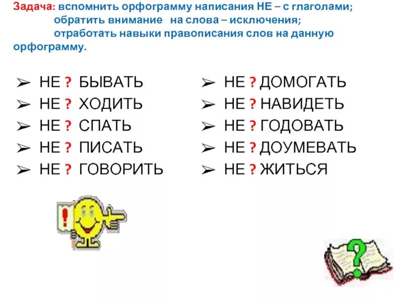 Орфограммы глаголов 5 класс