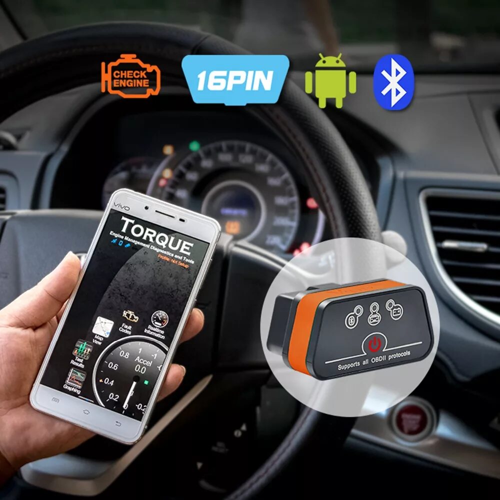 Программа автосканер для андроид. Автосканер vgate icar2 elm327. icar2 wi-fi. obd-сканер icar vgate wi-fi. автосканер elm327 konnwei kw903 wi-fi (vgate icar2).
