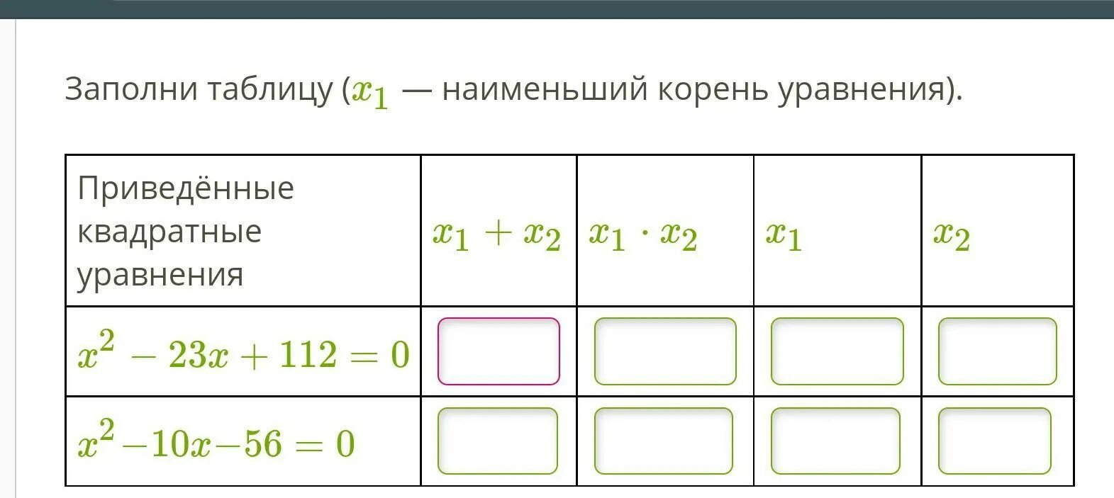 Заполни таблицу х1 наименьший корень уравнения. Заполните таблицу х1 наименьший корень уравнения. Наименьший корень уравнения квадратичной. Заполни таблицу x {x} -x {-x}. Х х 51 0