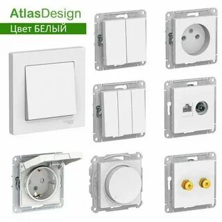 Розетки schneider electric atlas design