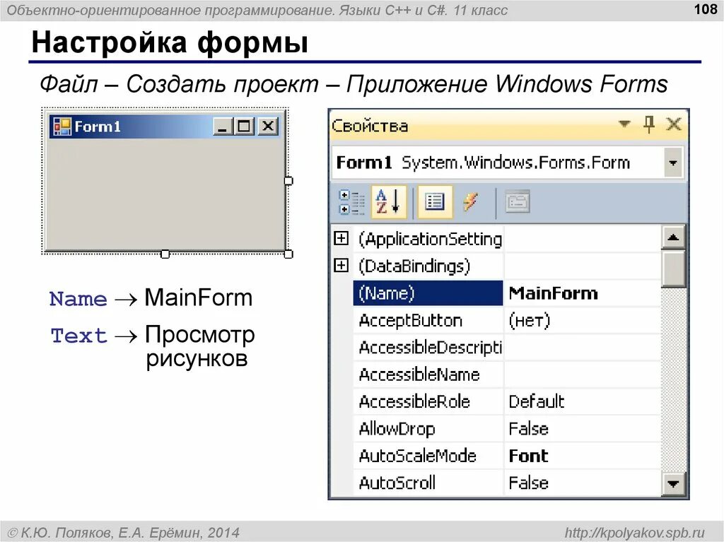 C form name. Форма настроек. windows forms c# презентация. acceptbutton windows forms.
