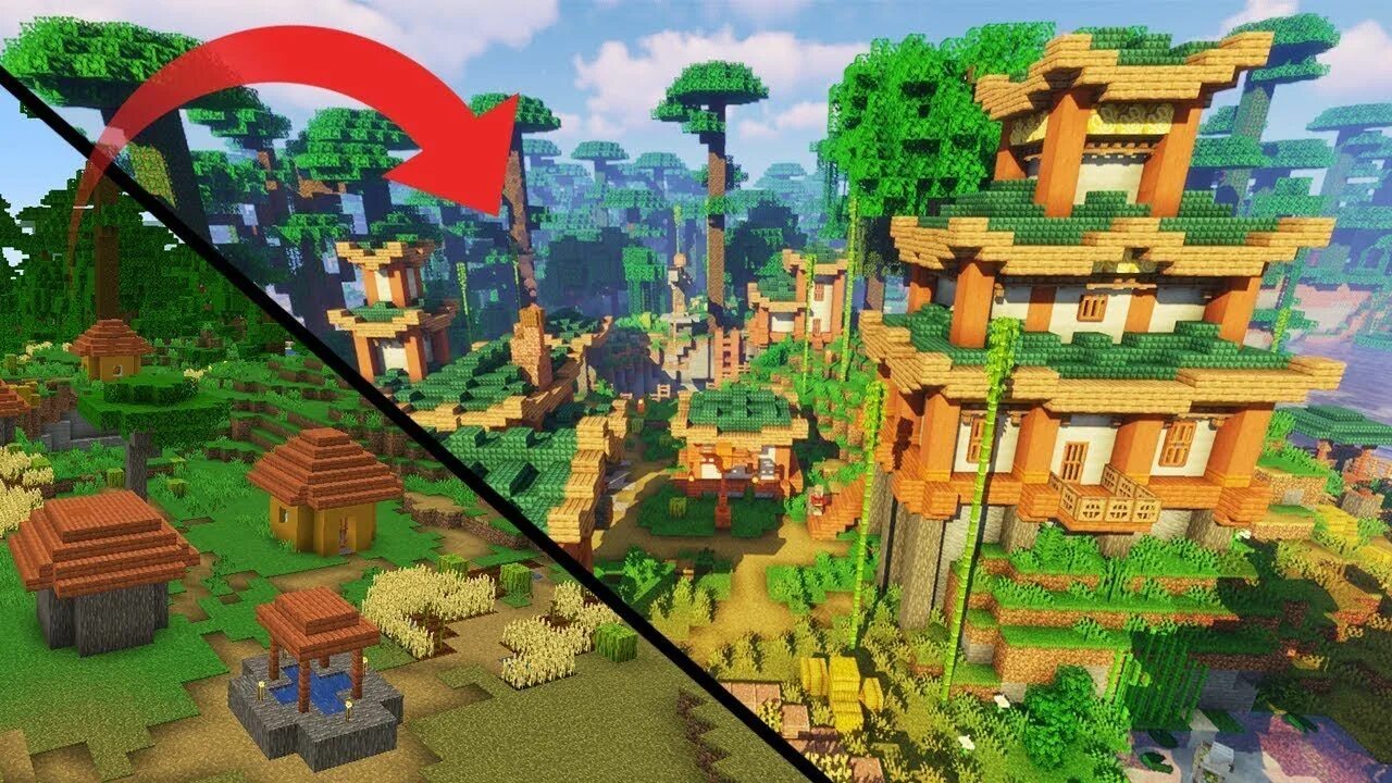 Village transformation. Деревня в саванне в МАЙНКРАФТЕ 1 14. Minecraft деревня 1.14 Тайга. Деревня майнкрафт таймлапс. Улучшаная деревня майн.