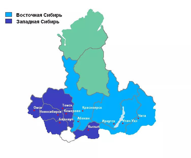 Крупные города западной и восточной сибири. Граница Западной и Восточной Сибири на карте России. Западная и Восточная Сибирь на карте. Западная Сибирь на карте России границы. Карта Западной Сибири с областями.
