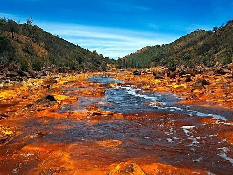 рио-тинто — самая кислая река (испания). река красная владикавказ. красные озера тульская область. красная река.
