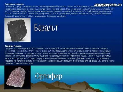 Основные минералы