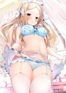 fujisaki hikari bra garter belt maid pantsu skirt lift stockings thighhighs...