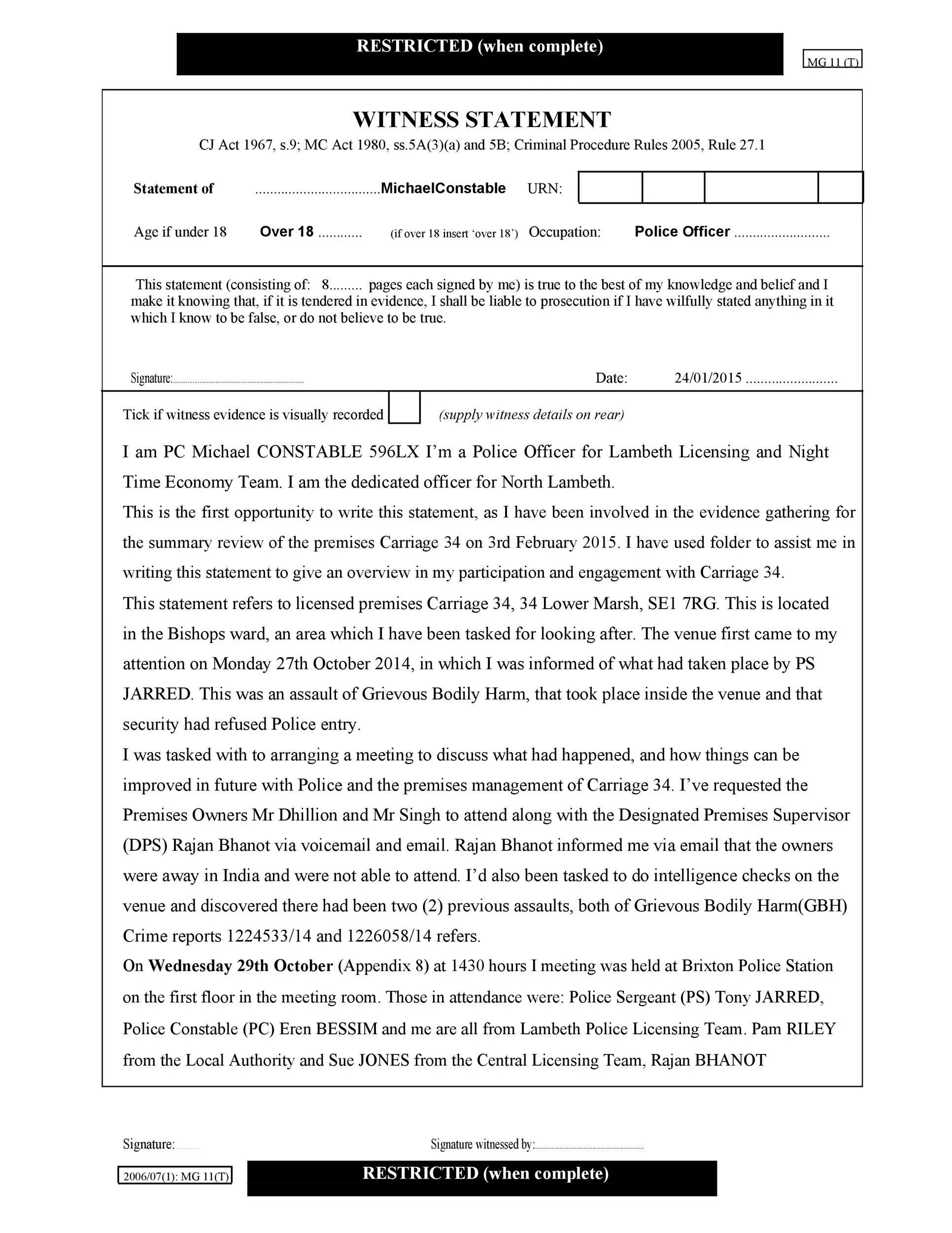 Complete statement. Witness statement. how to write a witness statement. witness statement example. entry statement form.