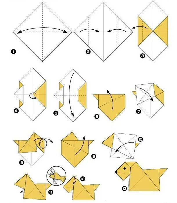 Инструкция как сделать из бумаги. Инструкция как делать оригами из бумаги. Оригами из бумаги собака схема для начинающих. Оригами из бумаги собака схема для детей. Оригами собачка пошаговая инструкция для детей.