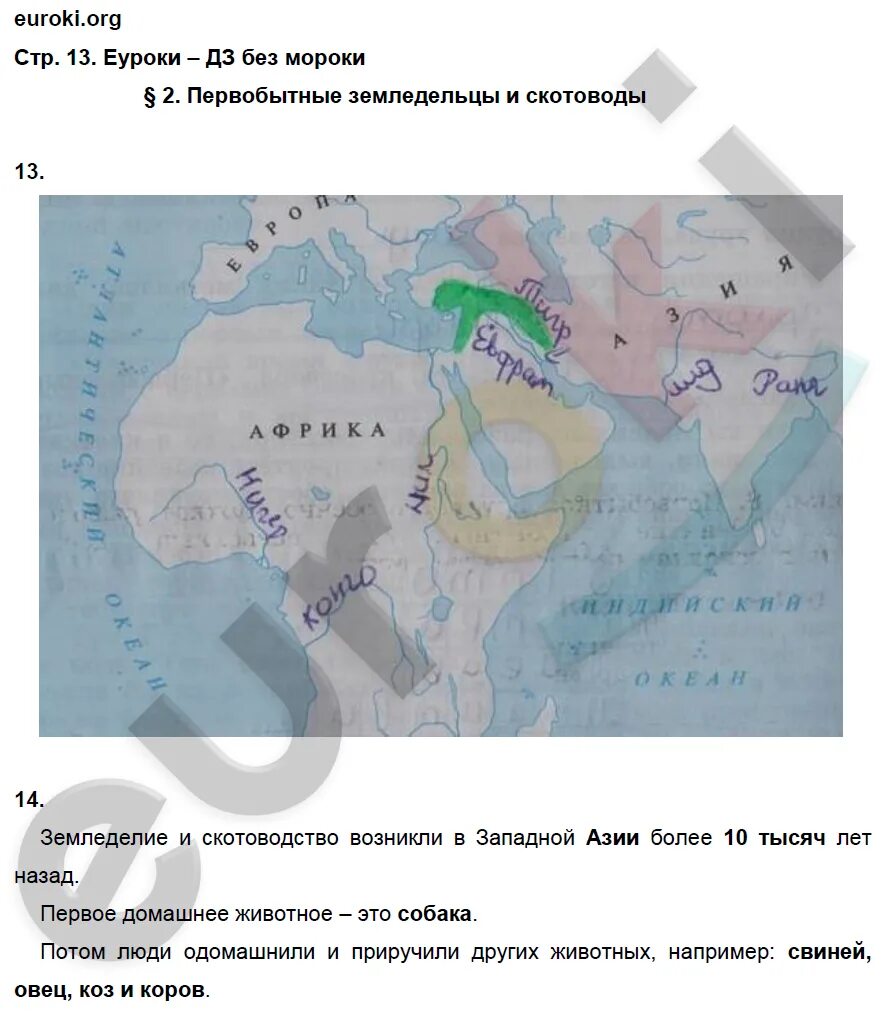 Готовые домашние задания история 5.