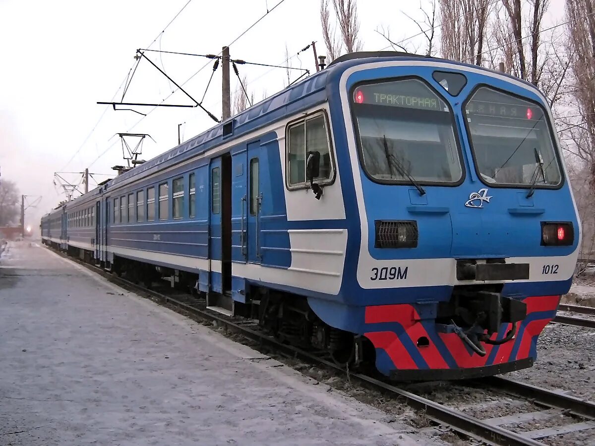 Волгоград тракторная пассажирская. Эд9м головной вагон. Эд9м-0237. Эд9м-0265. Станция Судимир.