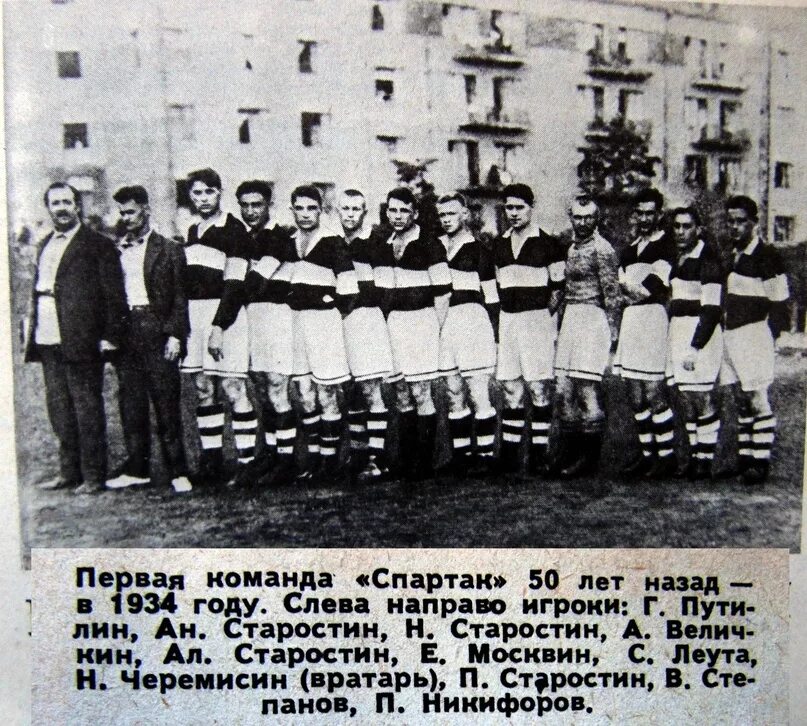 Сборная Москвы по футболу 1934 год.