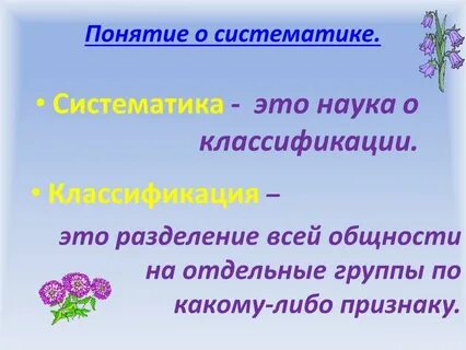 Систематика растений это наука занимающаяся