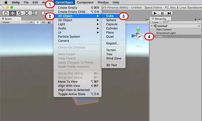 GAMEOBJECT Unity. Панель инструментов в Юнити. Меню Unity. Меню GAMEOBJECT Unity. Select scenes