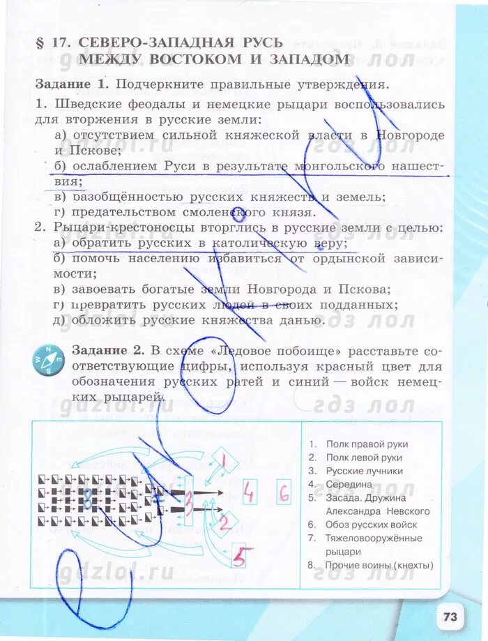 Ответы по истории 6 класс рабочая тетрадь