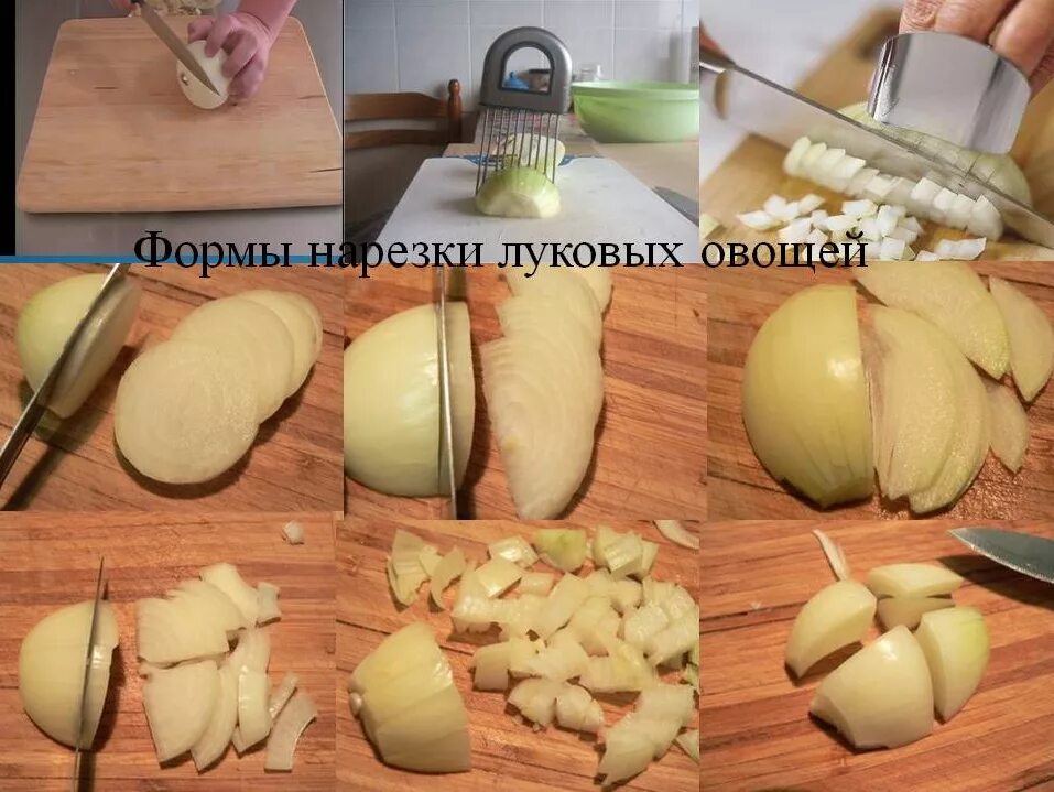 Кулинарная обработка луковых. Форма нарезки луковых овощей. виды нарезки луковых овощей. нарезка и формовка овощей. простые формы нарезки лука.
