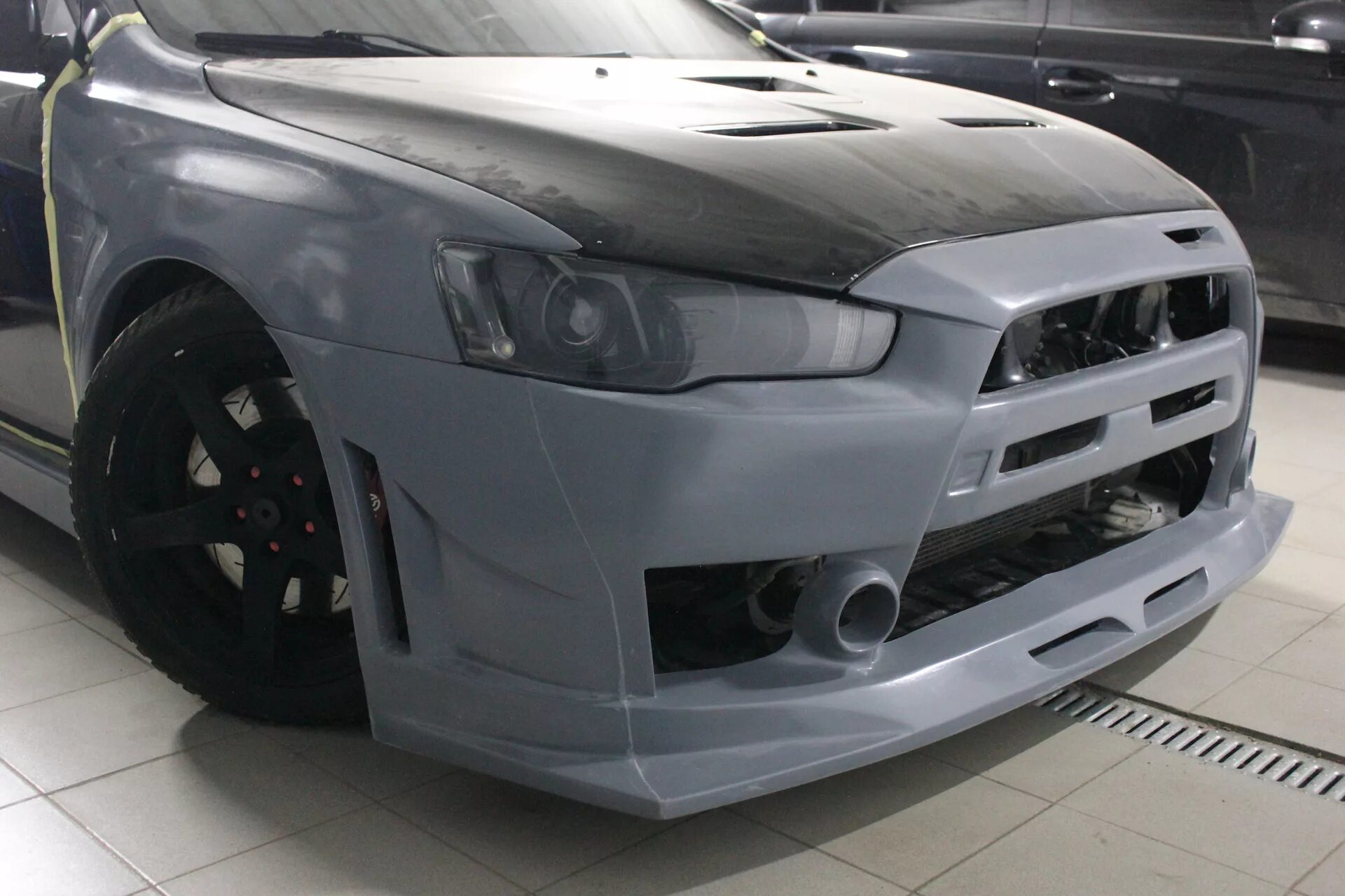 Как мы ставили Evo бампер на Lancer X - Mitsubishi Lancer X, 2,4 л, 2014 года тю