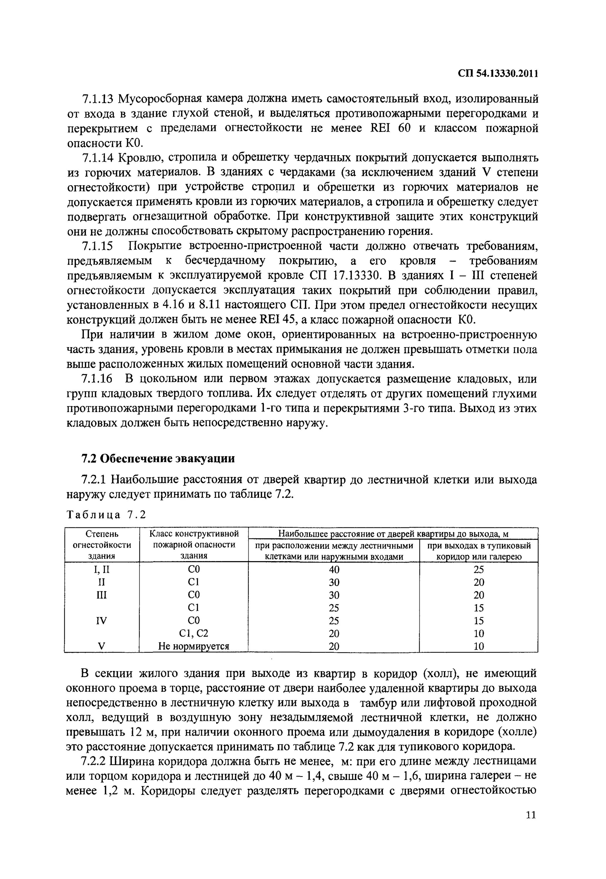 СП 54.13330. СП 54.13330.2011. СП54.13330.2011 здания жилые многоквартирные. Требования к мусоросборным камерам.