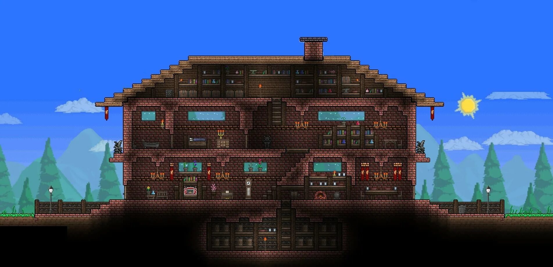 Дом террария террария. Terraria дом. Лучший дом в террарии. Как строить дом в террарии. Домики для нипов террария 1.