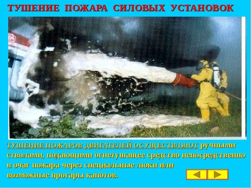 Средства предупреждение и тушение пожаров. Тушение пожаров слайд. тушение пожара силовой установки вс. пожар силовой установки самолета. пожаротушение тема.