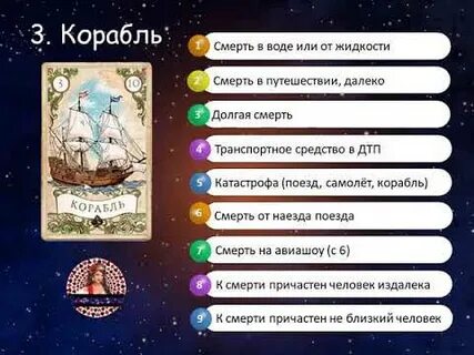 Сочетание карт ленорман корабль