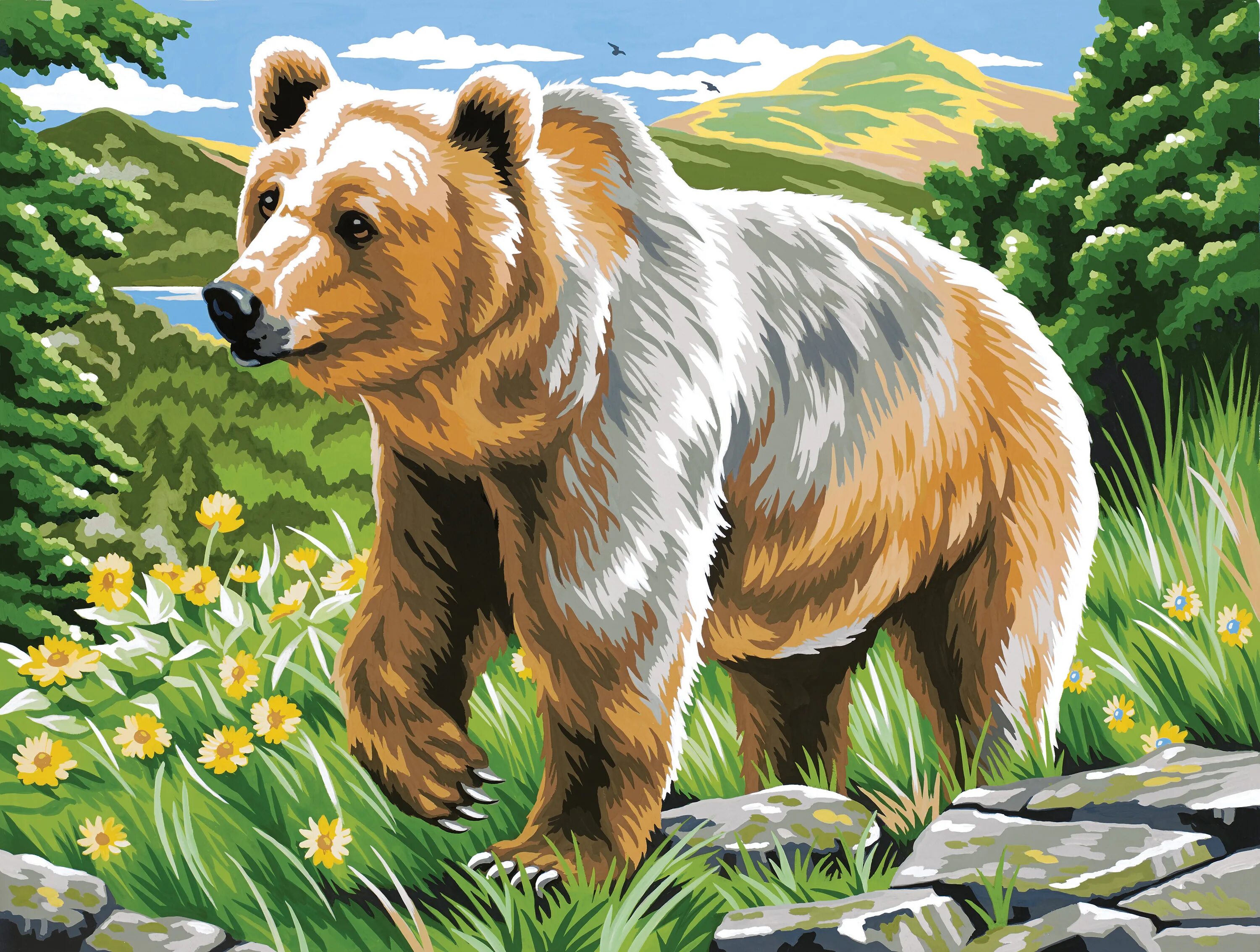 Медведь живопись. Живопись медведи в лесу. Картина медведь. Медведь рисунок.