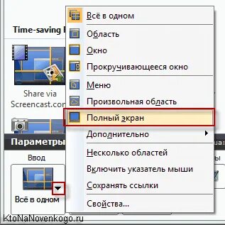 Виды скриншотов