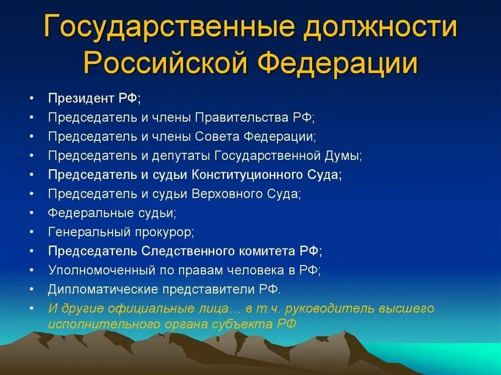 Госслужащий и лица замещающие