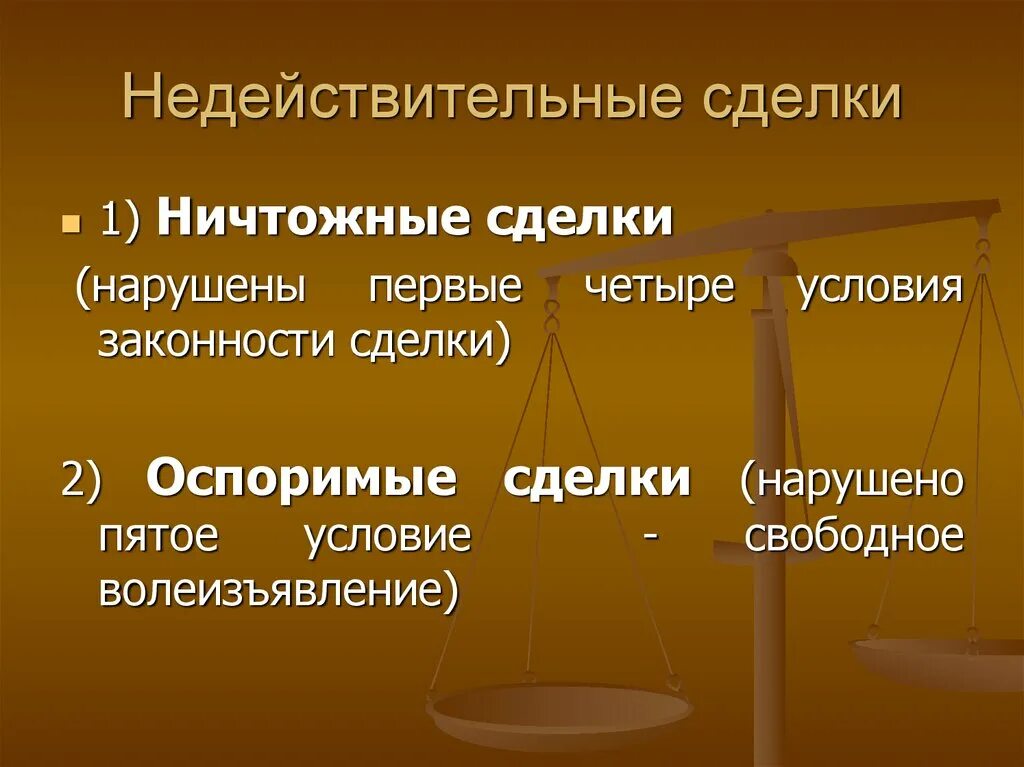 Правовое основание сделки. Недействительные сделки. Виды недействительности сделок. Ничтожные сделки. Оспоримые и ничтожные сделки.