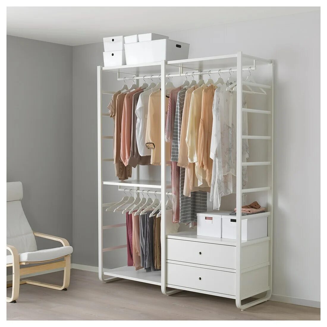 Секции икеа. Элварли 2 секции ikea элварли 2 секции, белый. элварли икеа. гардеробные икеа элварли. гардероб элварли ikea.
