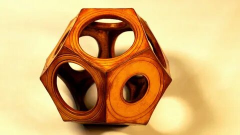 Roman Dodecahedron - leather sculpture.