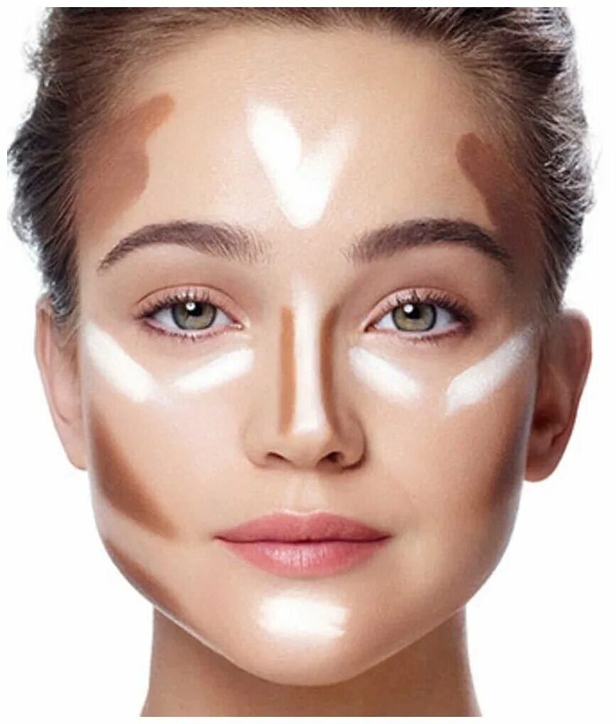 Корректор для макияжа. Мейкап контурирование лица. Макияж как наносить консилер. Корректор под глаза для возрастной. Зоны нанесения хайлайтера на лицо.