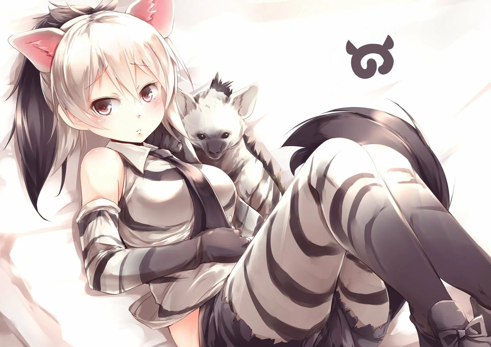 Девочка с ушками и хвостом. Kemono friends аниме корова. kemono friends волк. аниме с ушками. аниме девушки с ушками.