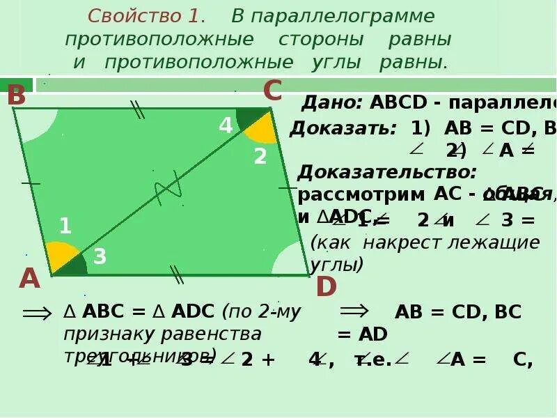 Найти угол параллелограмма 8 класс. Накрест лежащие углы в параллелограмме свойства. накрест лежащие углы в параллелограмме равны. углы параллелограмма равны. углы впаралеллограмме.