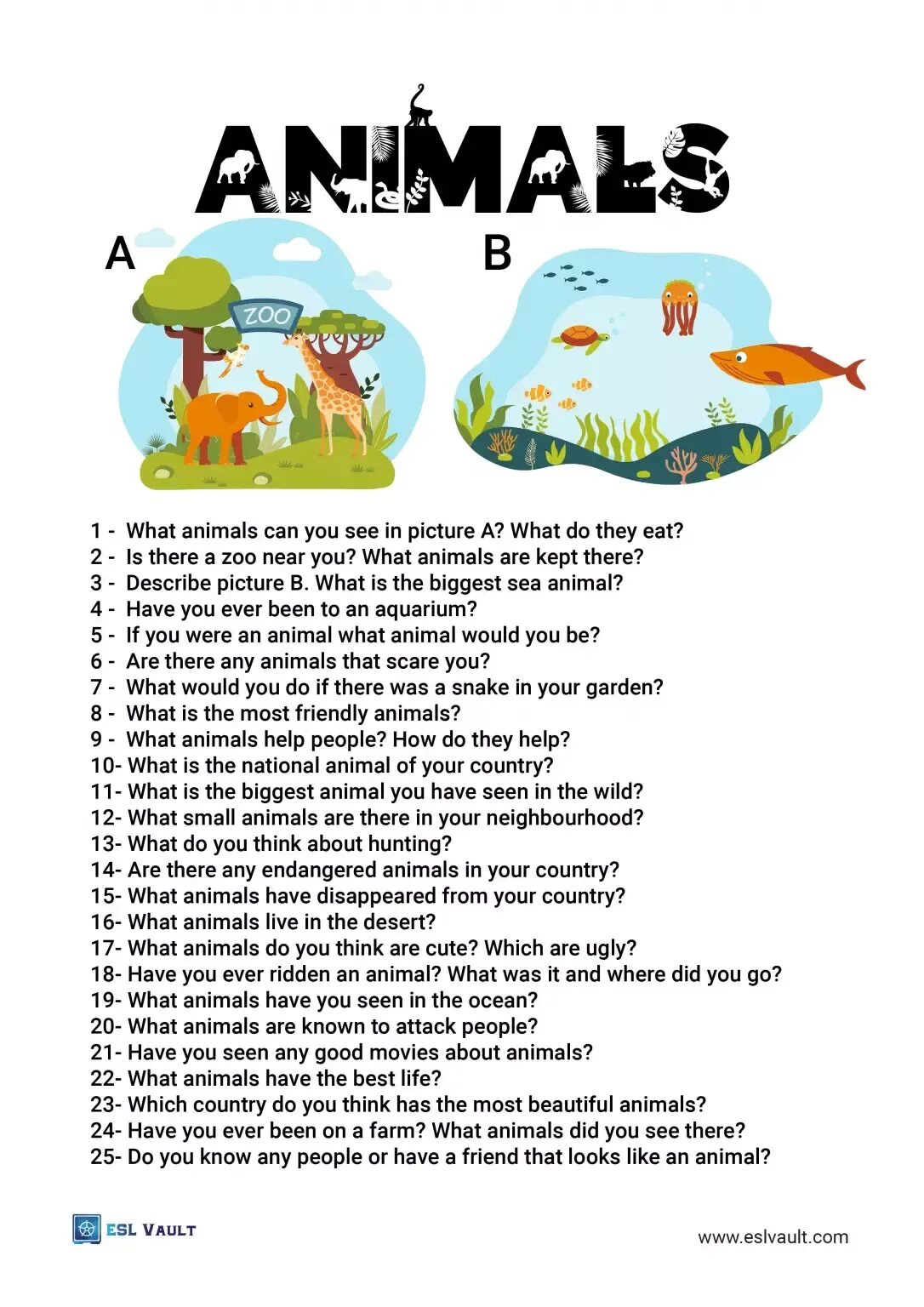 Esl questions for discussion. Questions about animals. animals questions. warm up questions about animals.