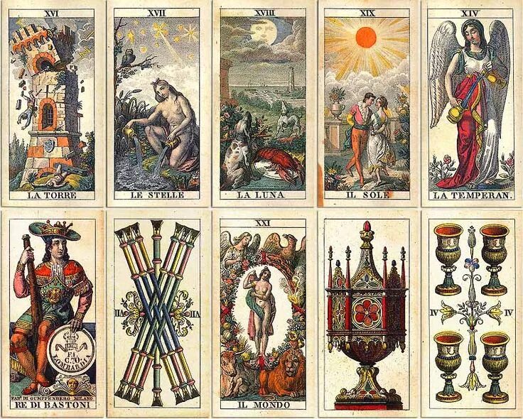 Карты таро какие у него. Таро винтаж колода. древние колоды таро. таро итальянская колода. таро древней италии галерея.