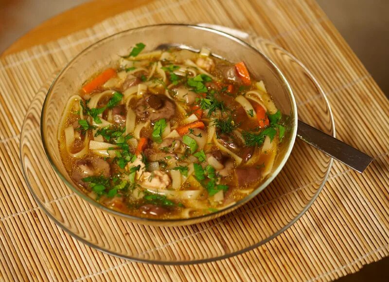 лапша с белыми грибами рецепт