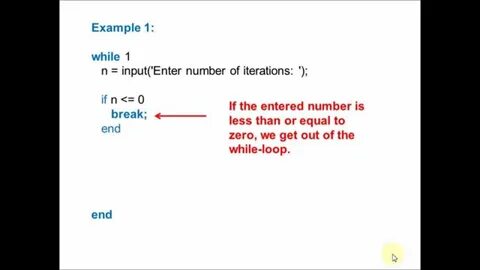 While input